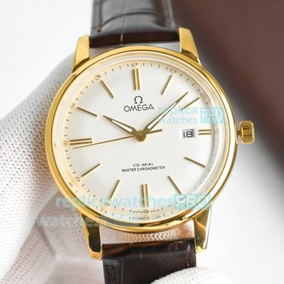 AAA Copy Omega Seamaster Date Yellow Gold Case 9015 Automatic Watch 40mm 